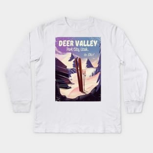 Deer Valley Park City Utah USA Kids Long Sleeve T-Shirt